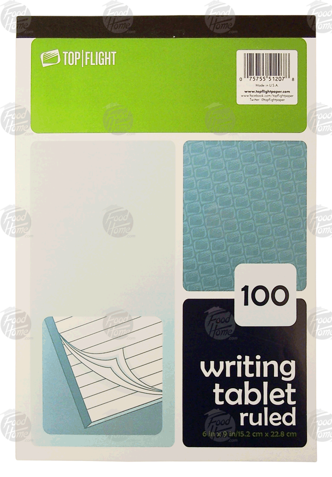 Top Flight  writing tablet ruled, 100 sheets, 6 x 9 in. Full-Size Picture